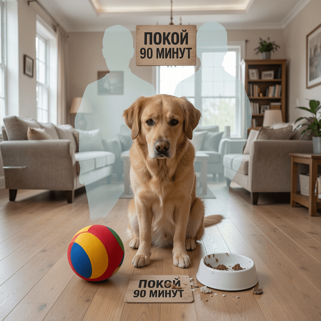 собака после еды